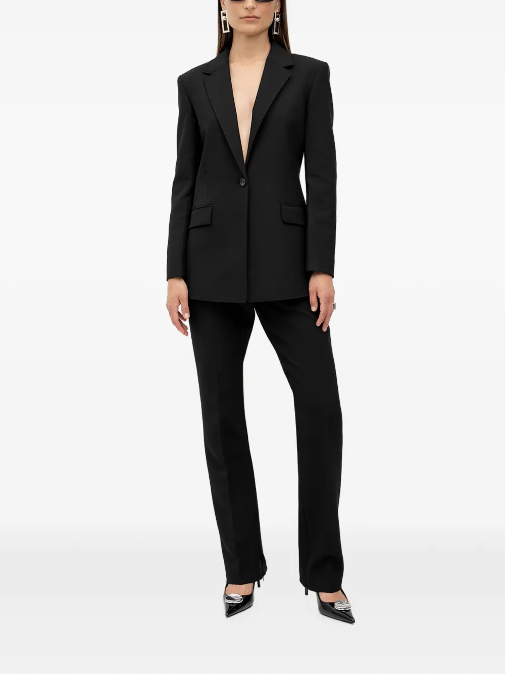 HUGO Blazer met enkele rij knopen Zwart