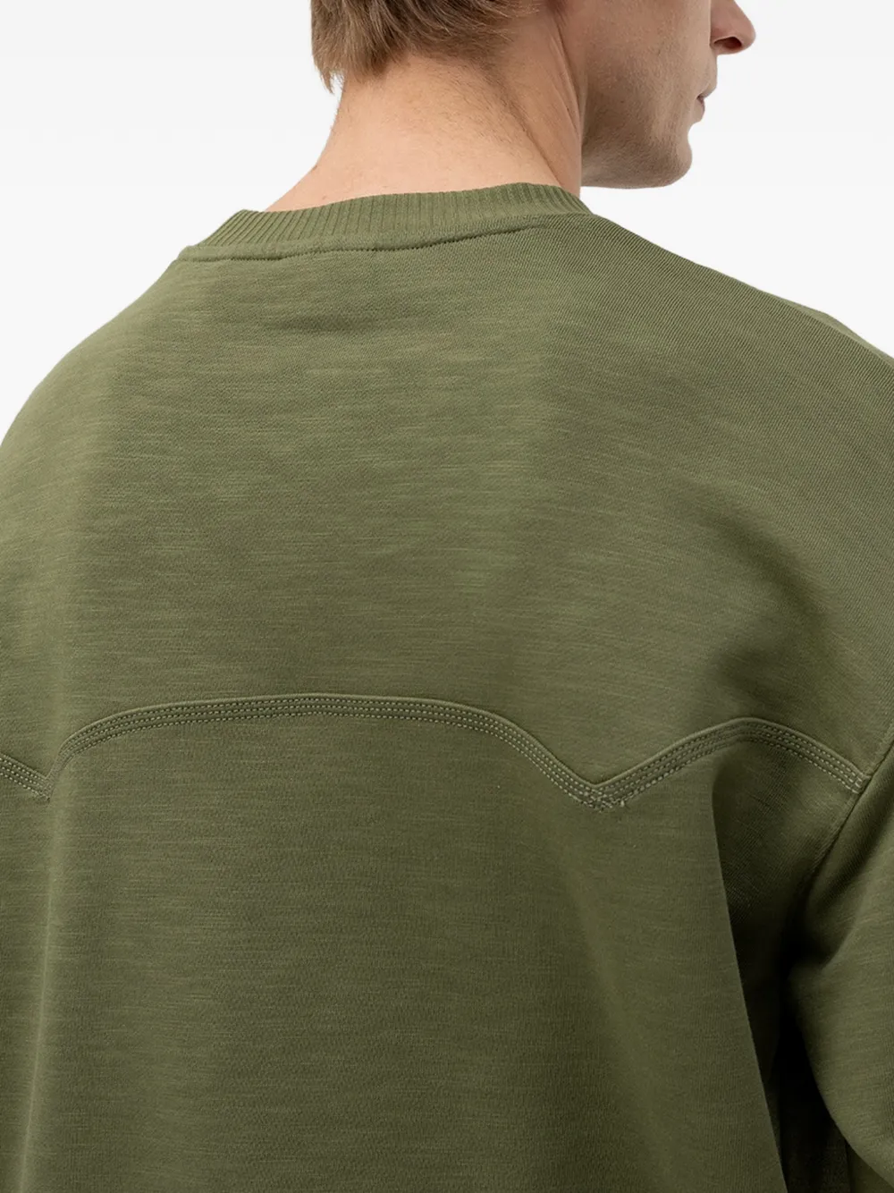 HUGO Sweater met geborduurd logo Groen