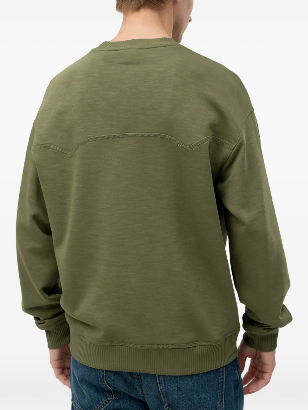 HUGO Sweater met geborduurd logo Groen