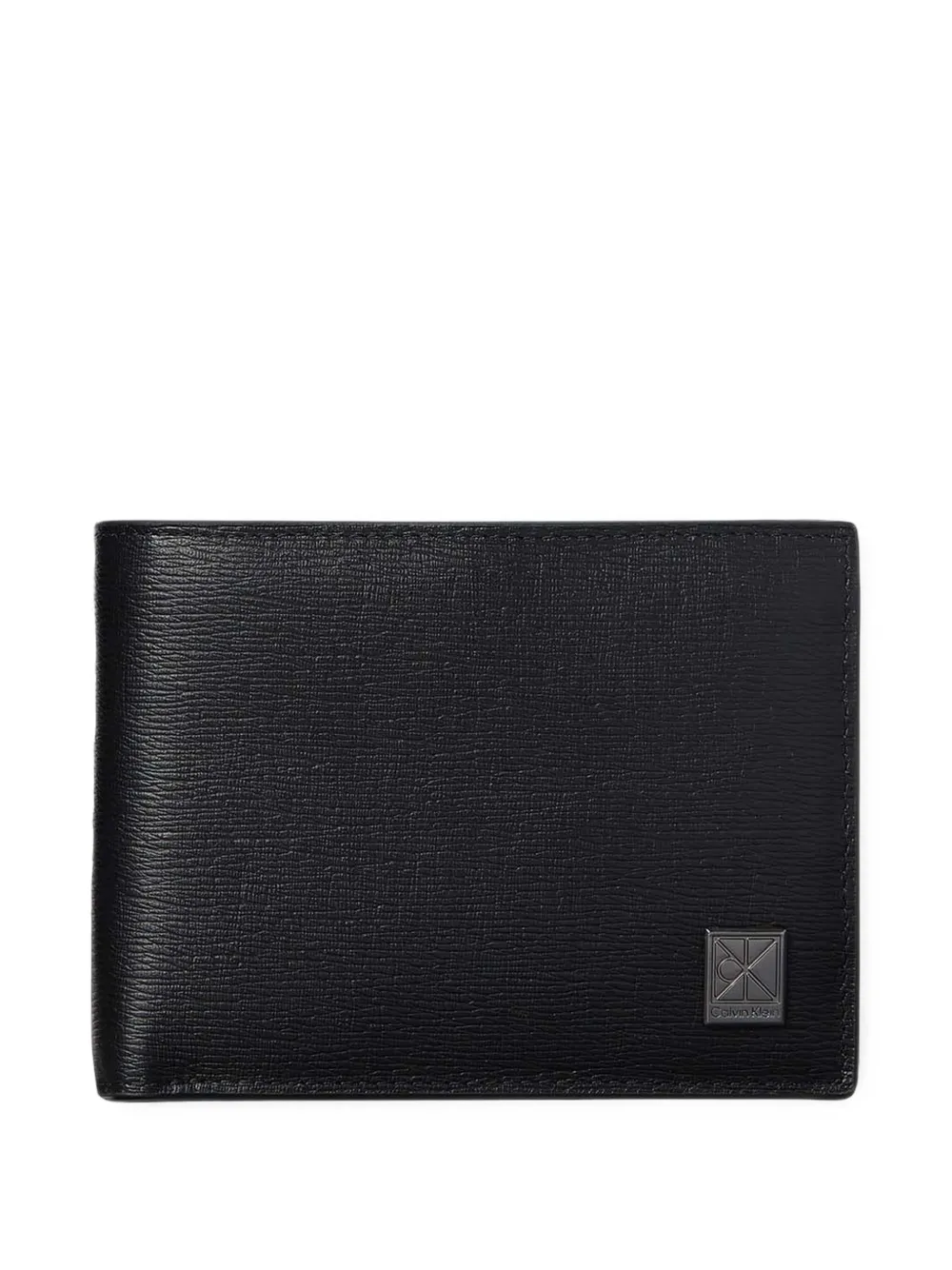 Calvin Klein logo-plaque bi-fold leather wallet - Nero