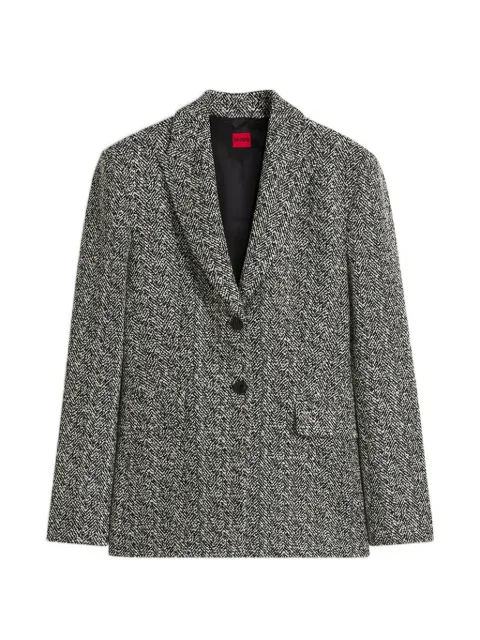 HUGO regular-fit blazer with herringbone pattern