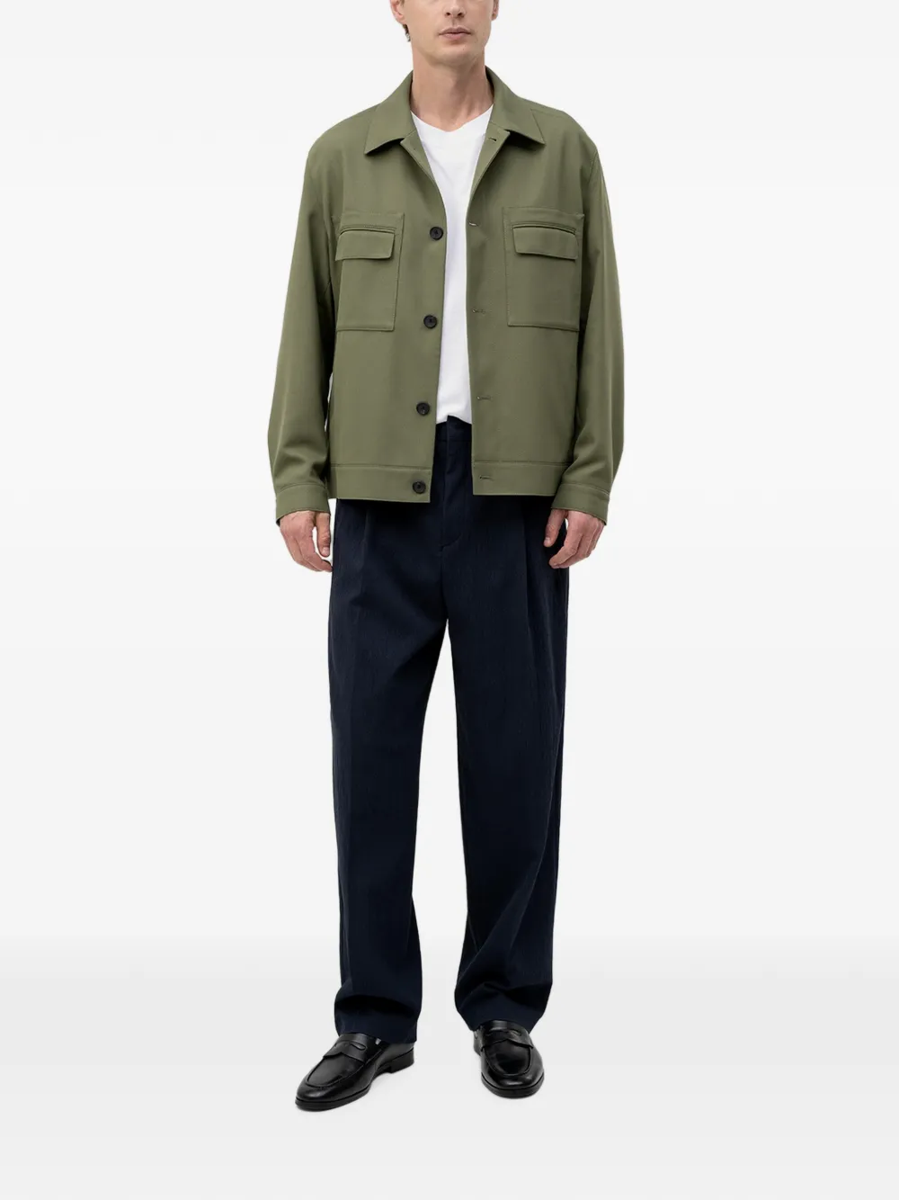 HUGO Slim-fit blazer met opgestikte borstzakken Groen