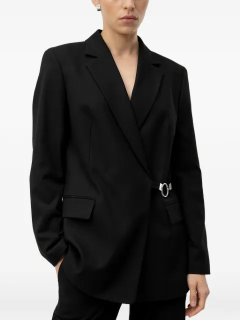 HUGO buckle-fastening notched-lapel blazer