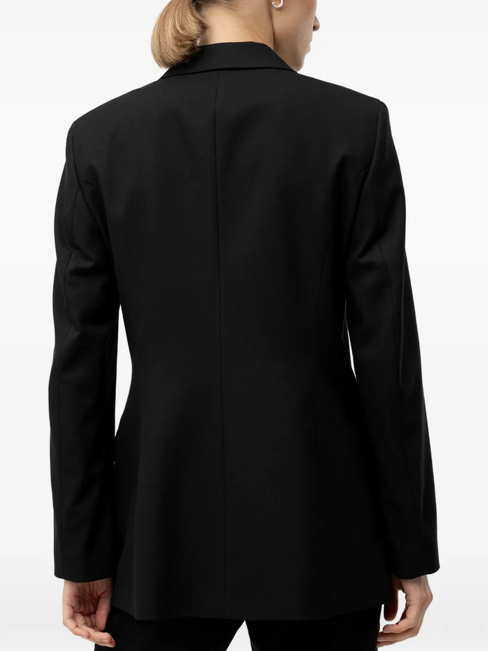 HUGO Blazer met gespsluiting en gekerfde revers Zwart