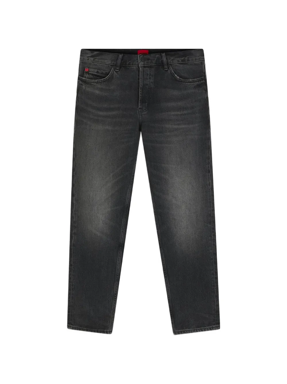 HUGO tapered-fit jeans in black stretch denim - Grigio