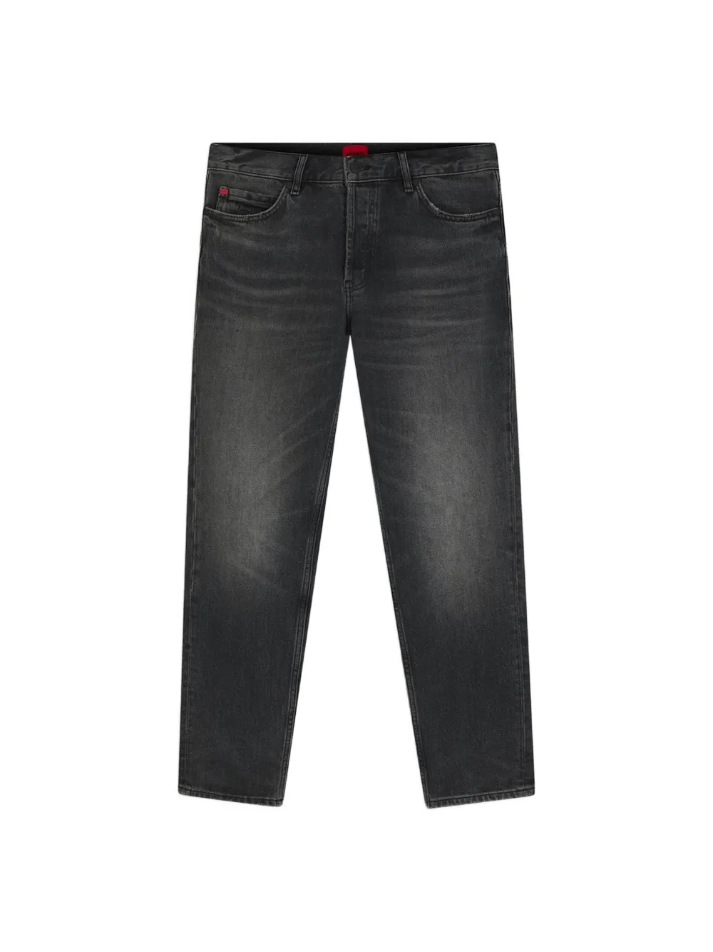 HUGO Stretch denim jeans met toelopende pijpen Grijs