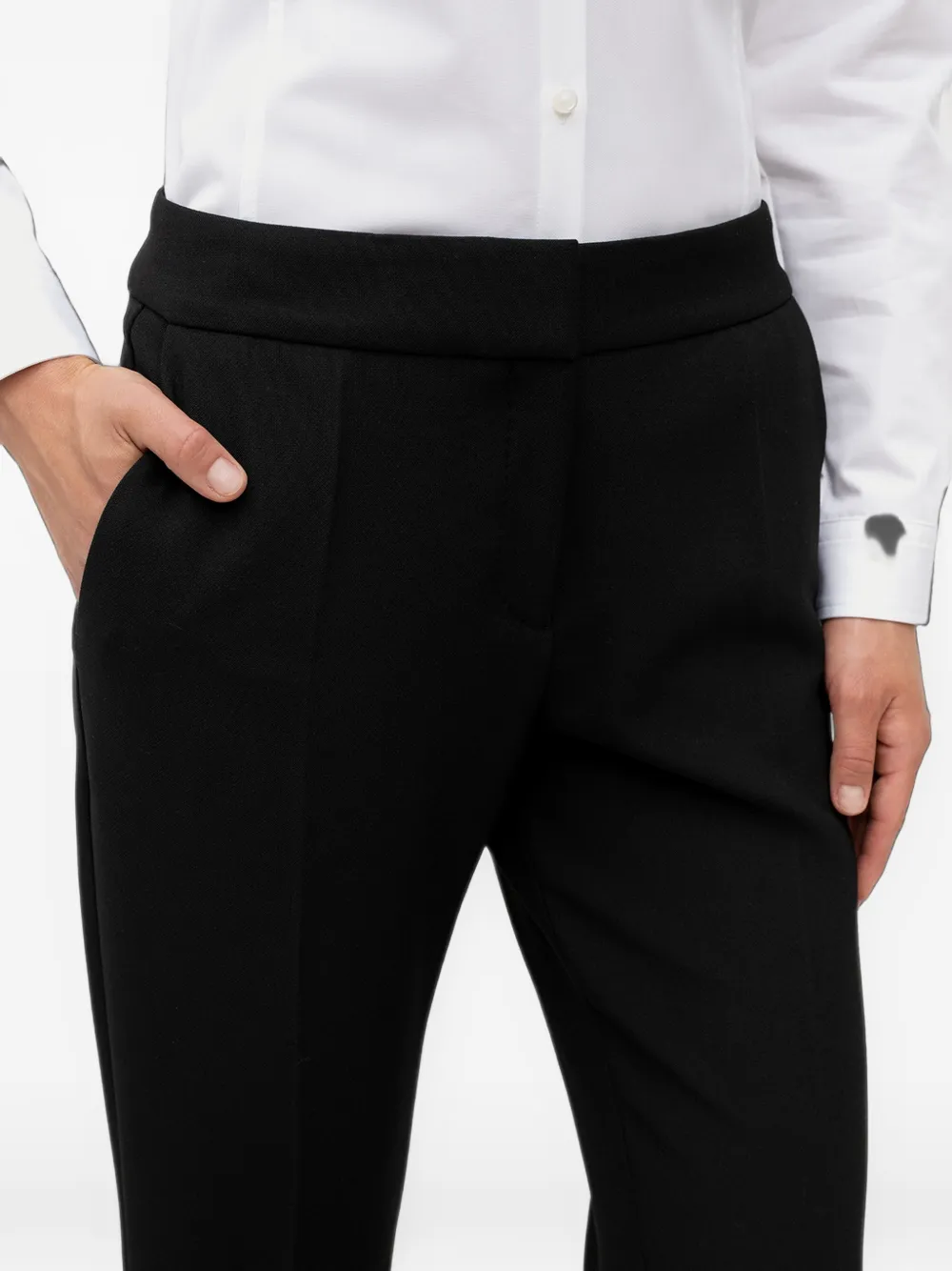 HUGO Slim-fit broek van stretch twill Zwart
