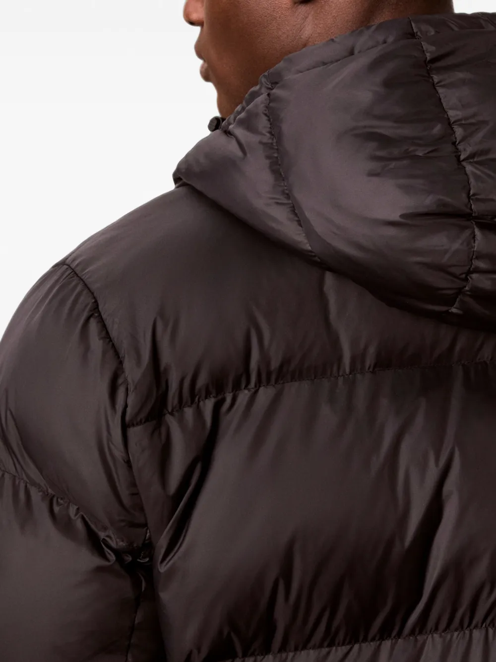 Calvin Klein Lang gewatteerd jack met capuchon Zwart