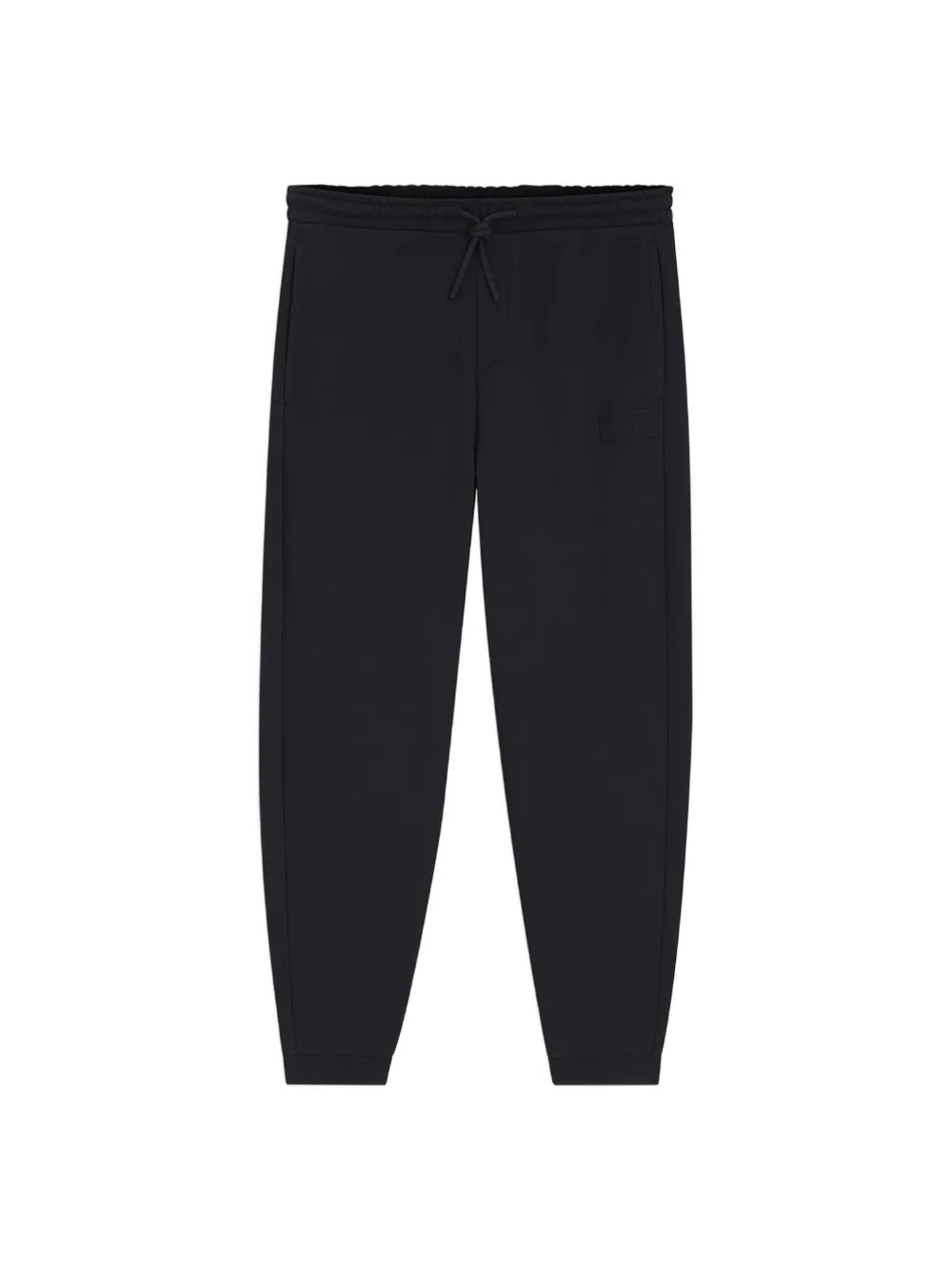 BOSS Ruimvallende broek van innovatieve badstof Blauw
