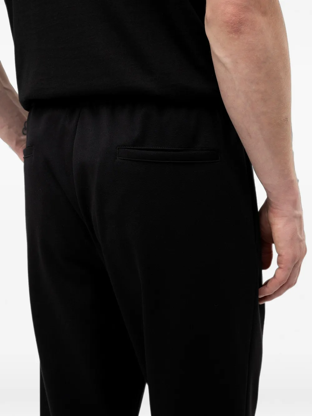 BOSS Broek met elastische tailleband Zwart