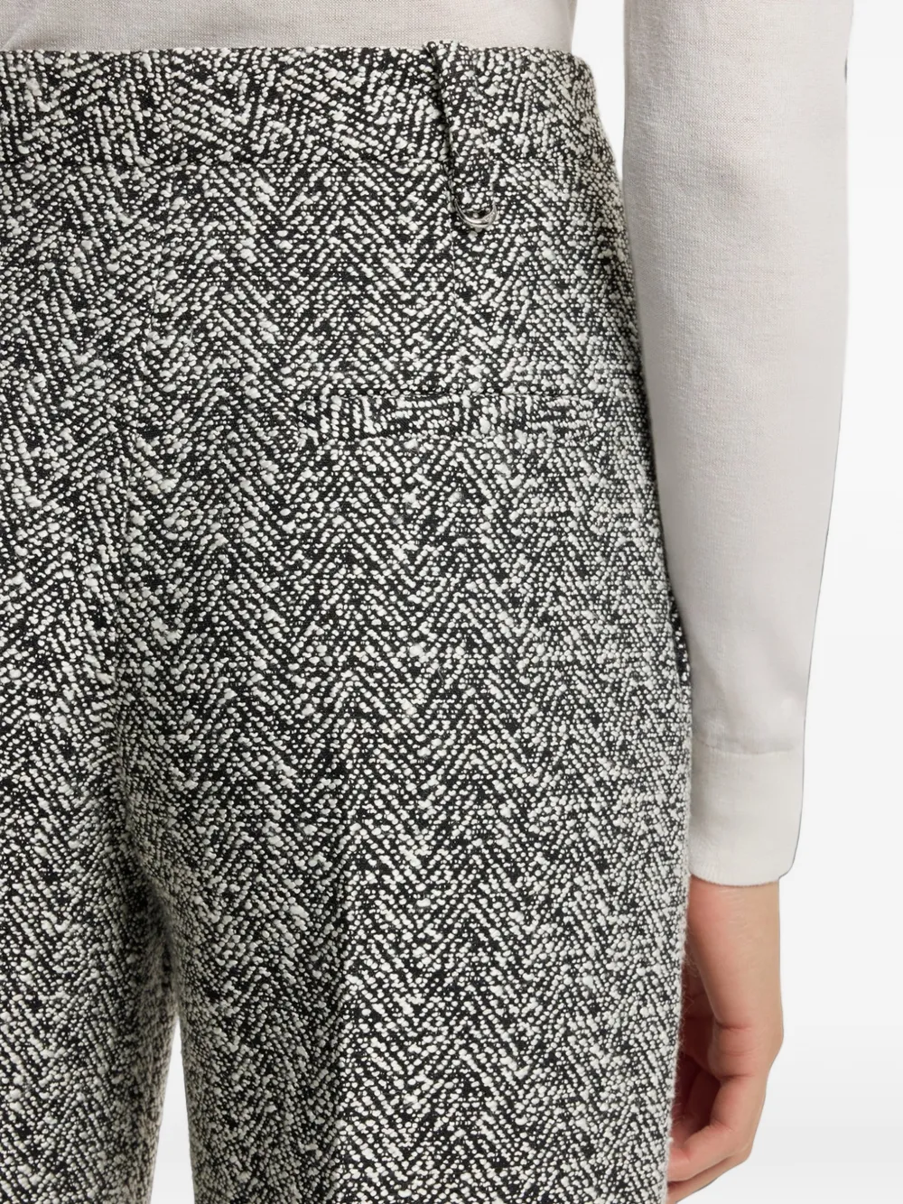 HUGO Regular-fit broek van stretch visgraat stof Grijs