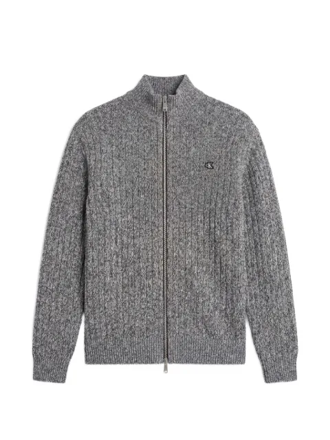 Calvin Klein ribbed-knit zip-up cardigan