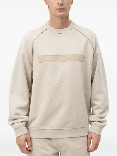 HUGO relaxed-fit cotton-terry sweatshirt with wide-set logo