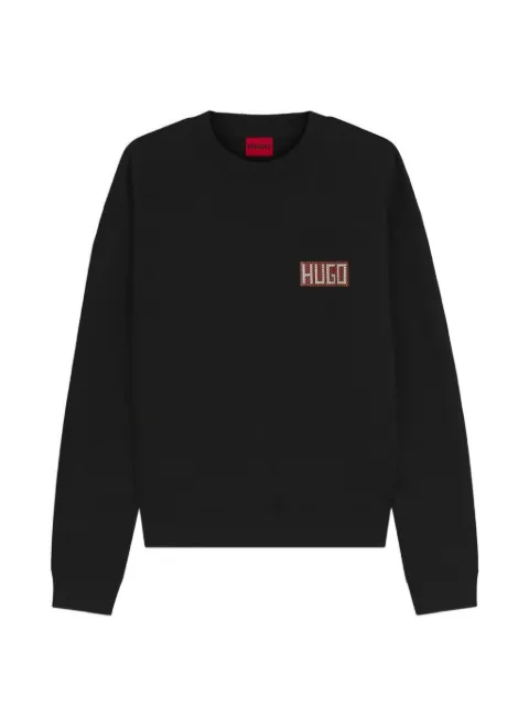 HUGO logo-patch sweatshirt