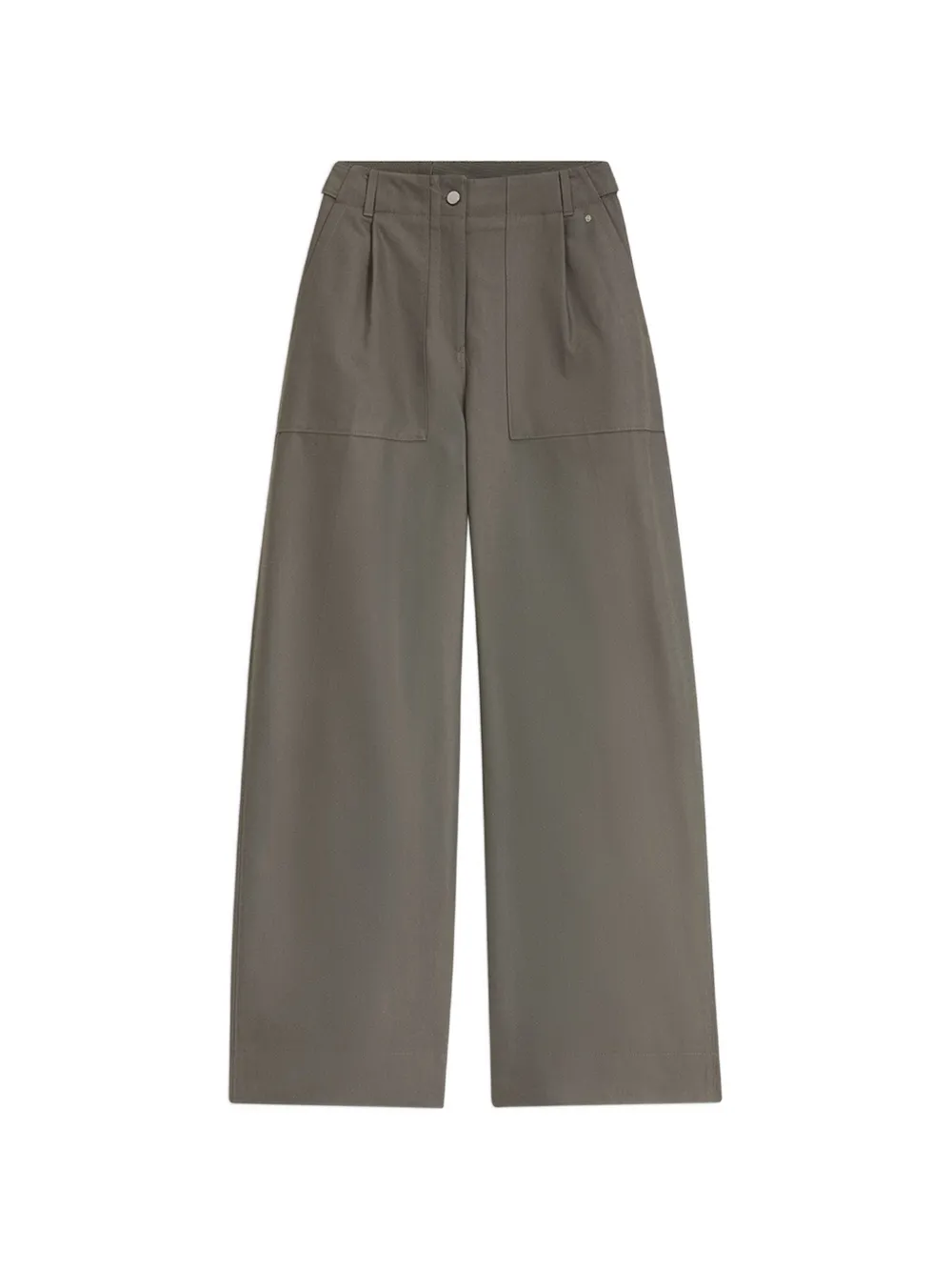BOSS Denim broek met wijde pijpen Bruin