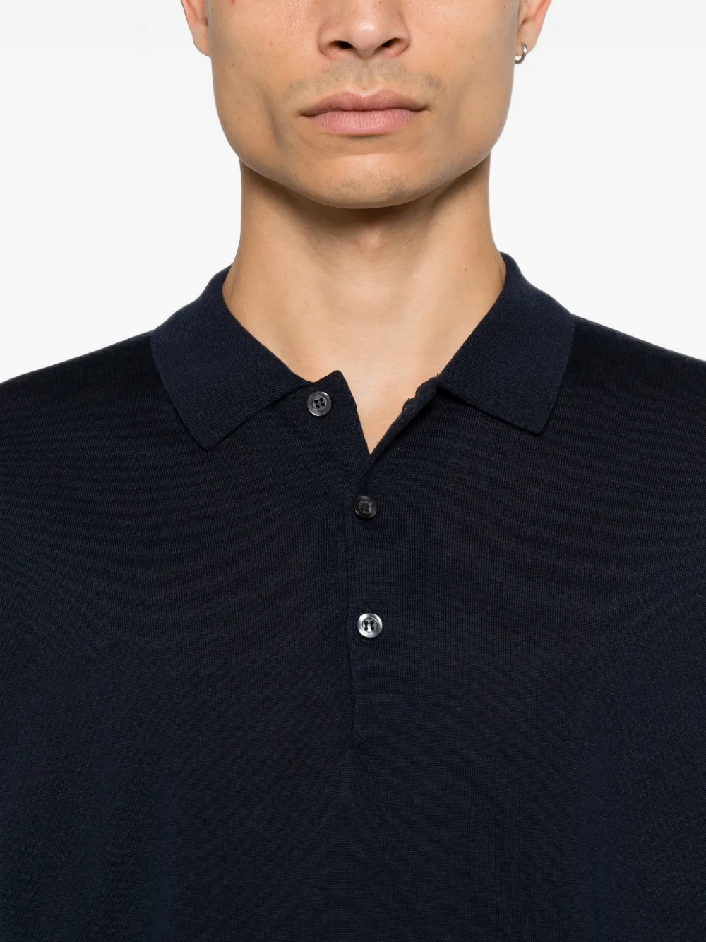 John Smedley Belpert polotrui met lange mouwen Blauw