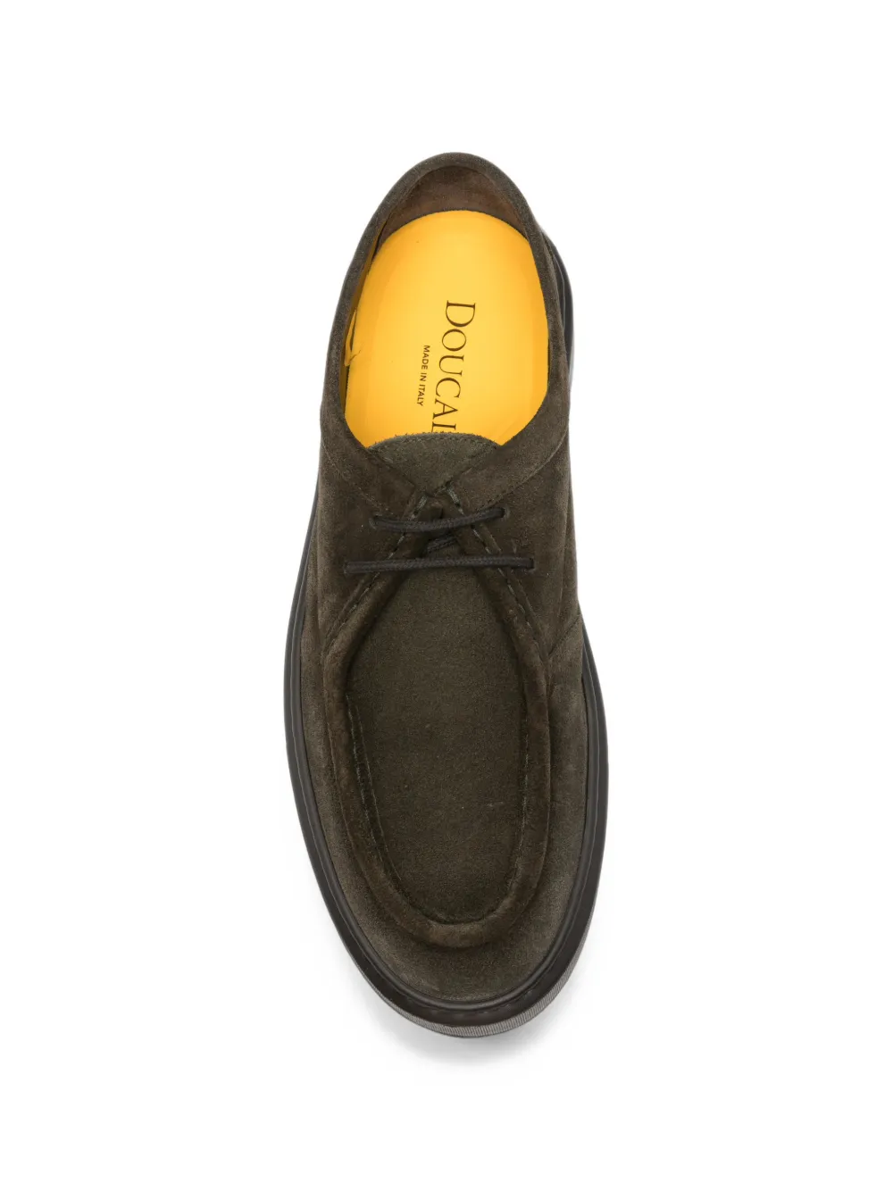 Doucal's suede boat shoes Groen