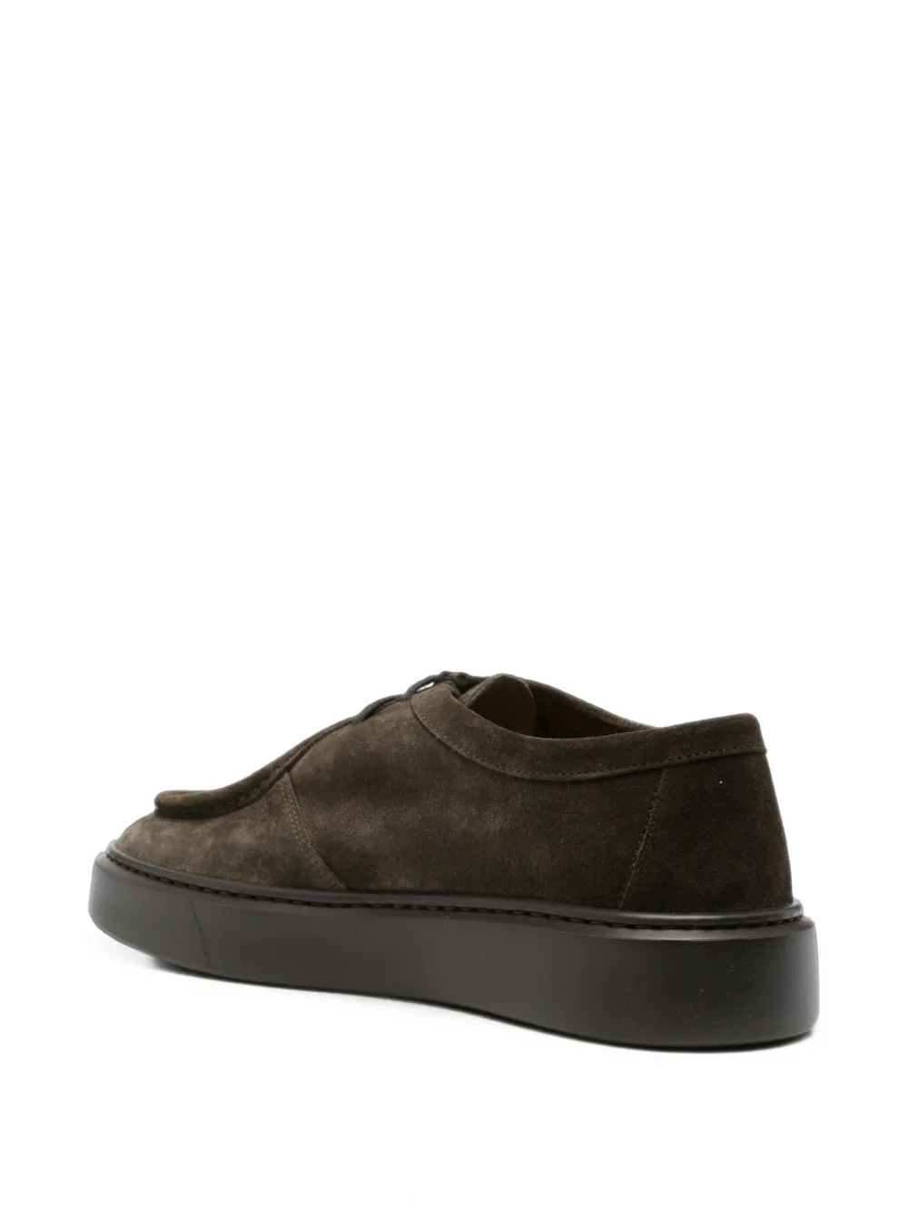 Doucal's suede boat shoes Groen