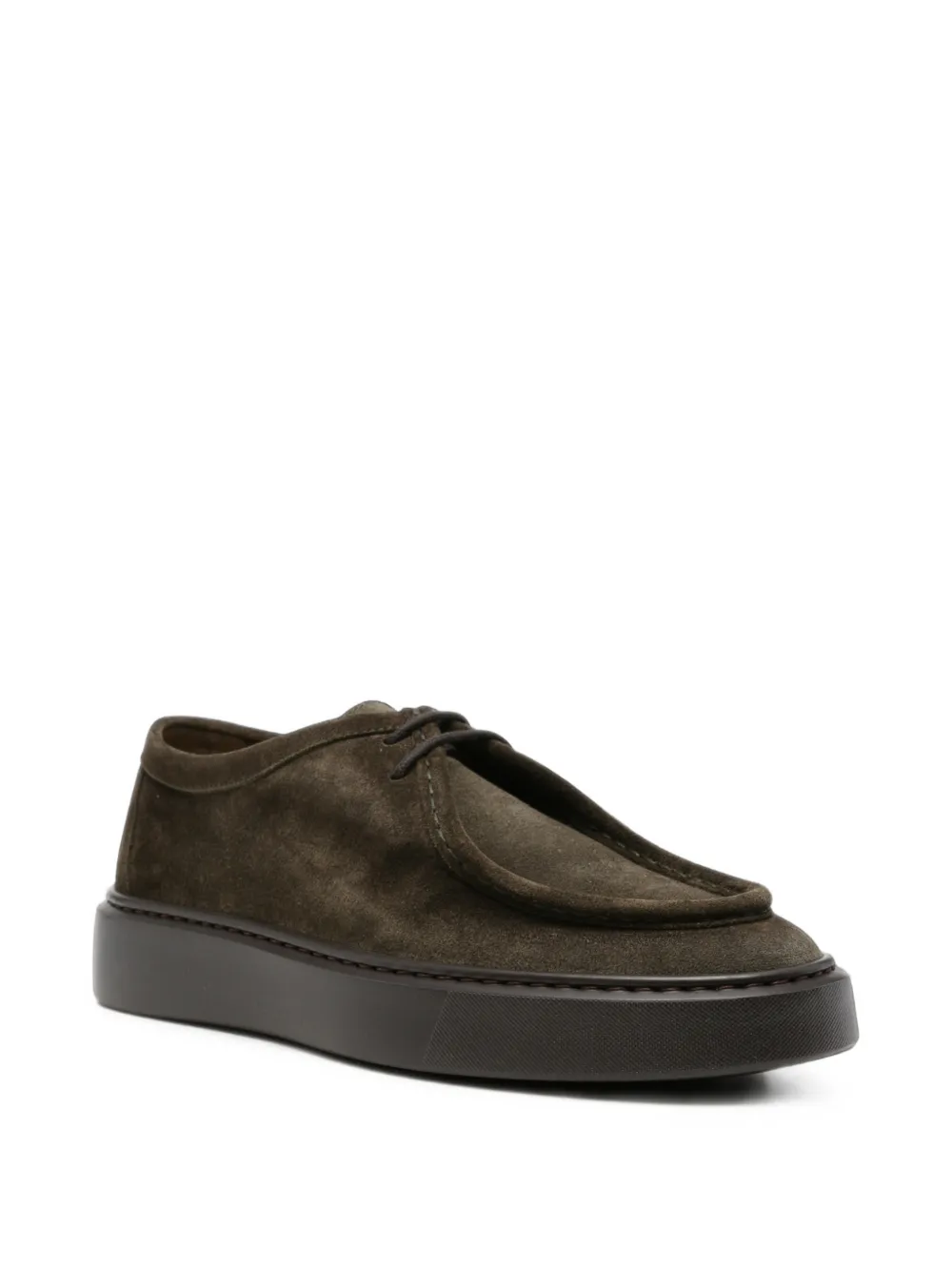 Doucal's suede boat shoes Groen