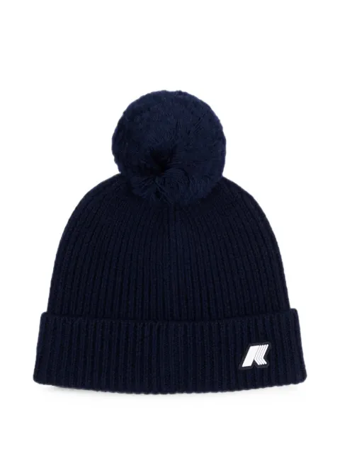 K Way Kids Vincienne ribbed pompom beanie hat