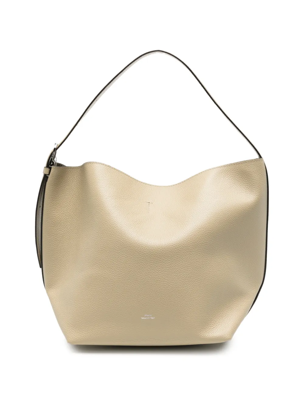 TOTEME medium Belted grainy leather shoulder bag - Neutrals