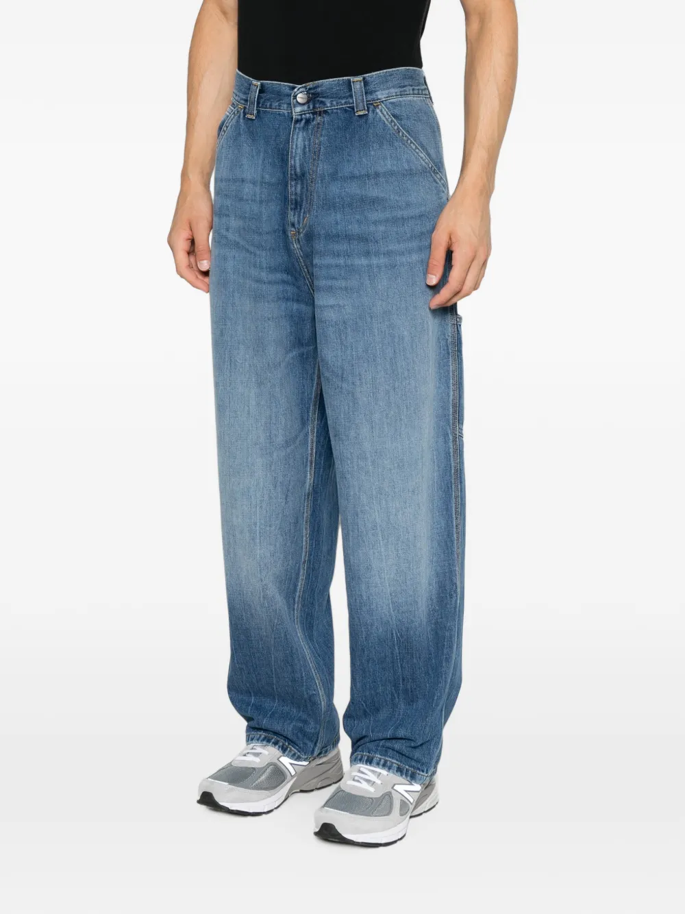 Carhartt WIP OG Single Knee jeans met logo-patch Blauw