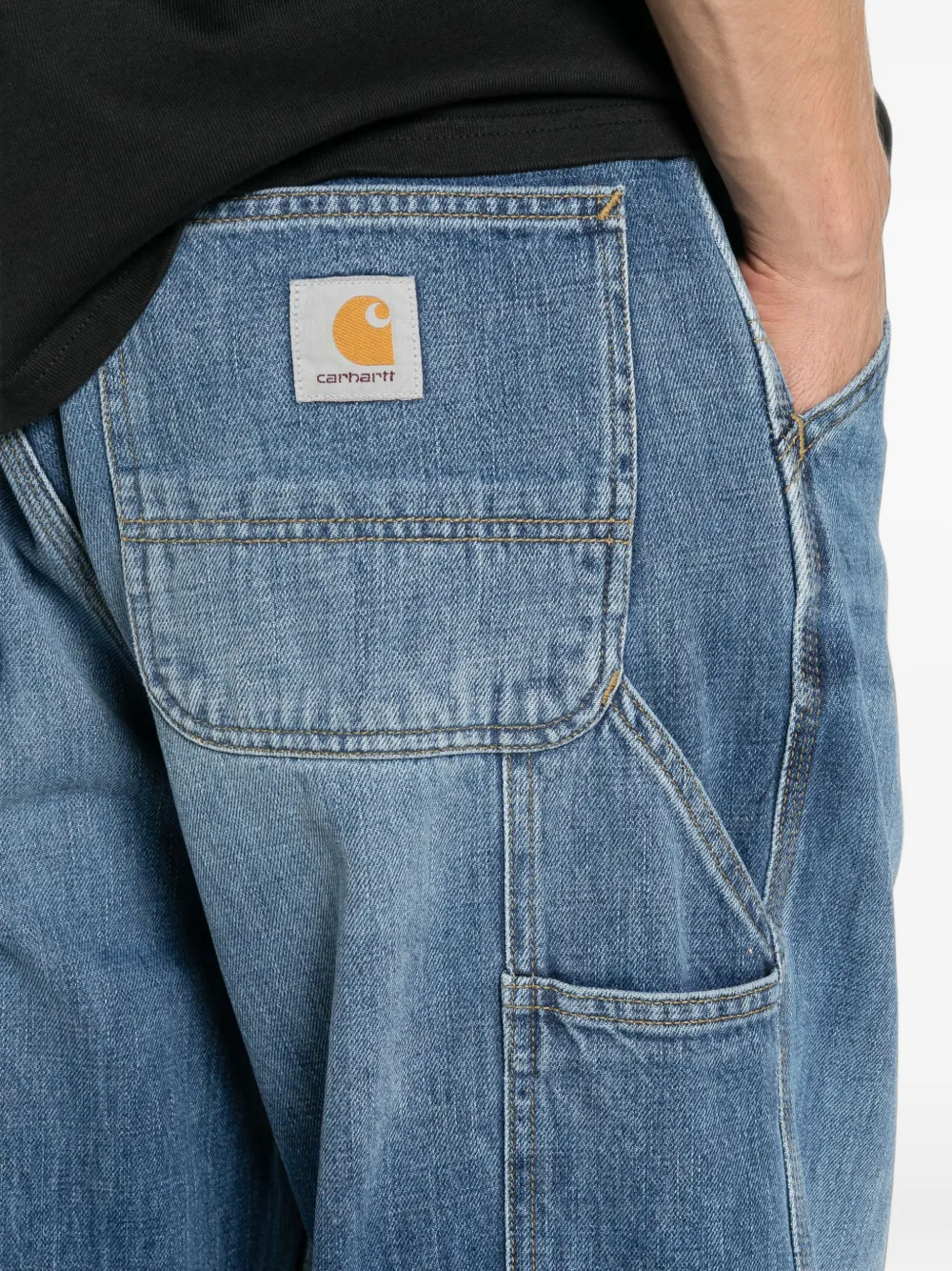 Carhartt WIP OG Single Knee jeans met logo-patch Blauw
