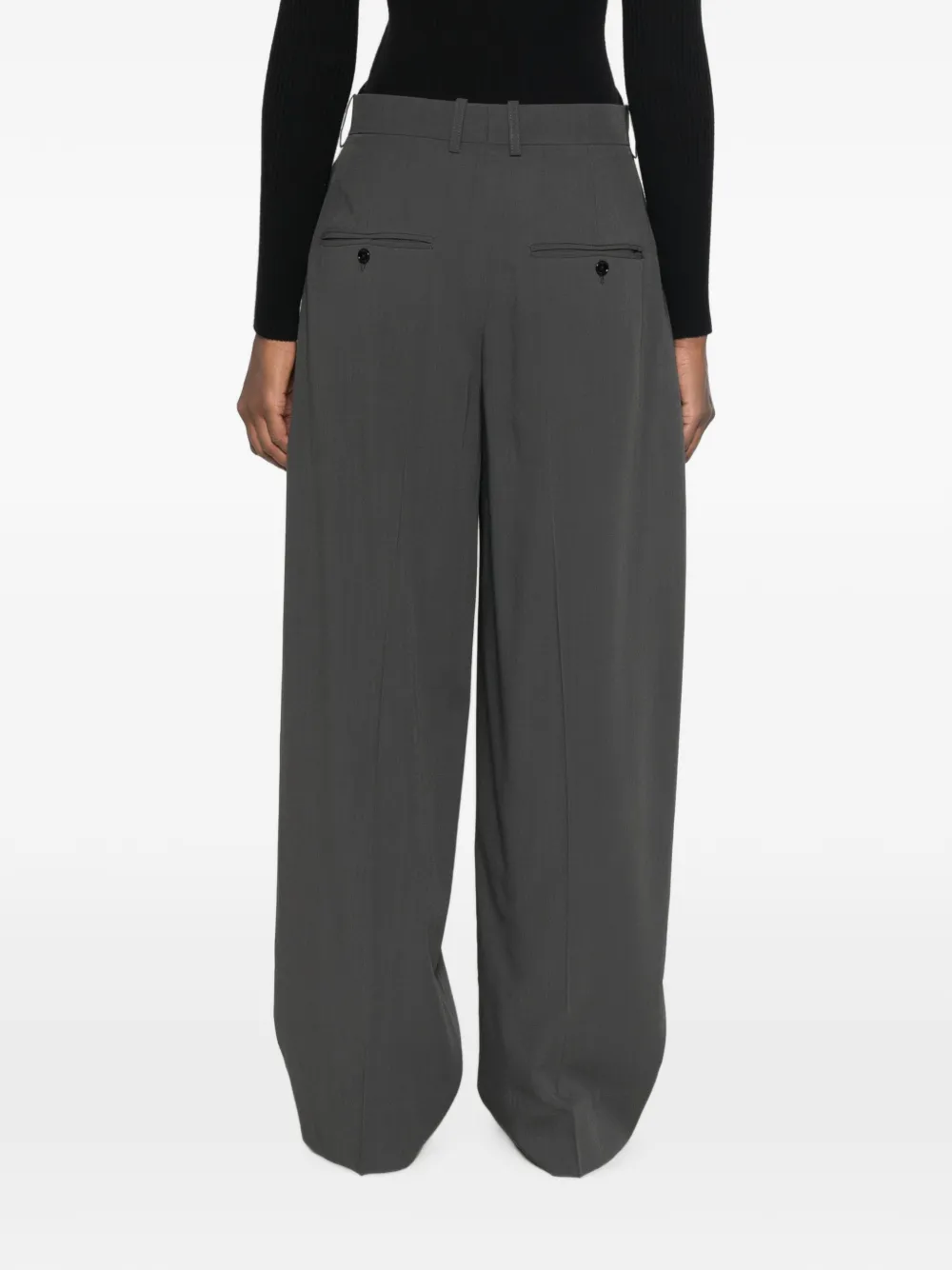 TOTEME High waist broek met wijde pijpen Grijs