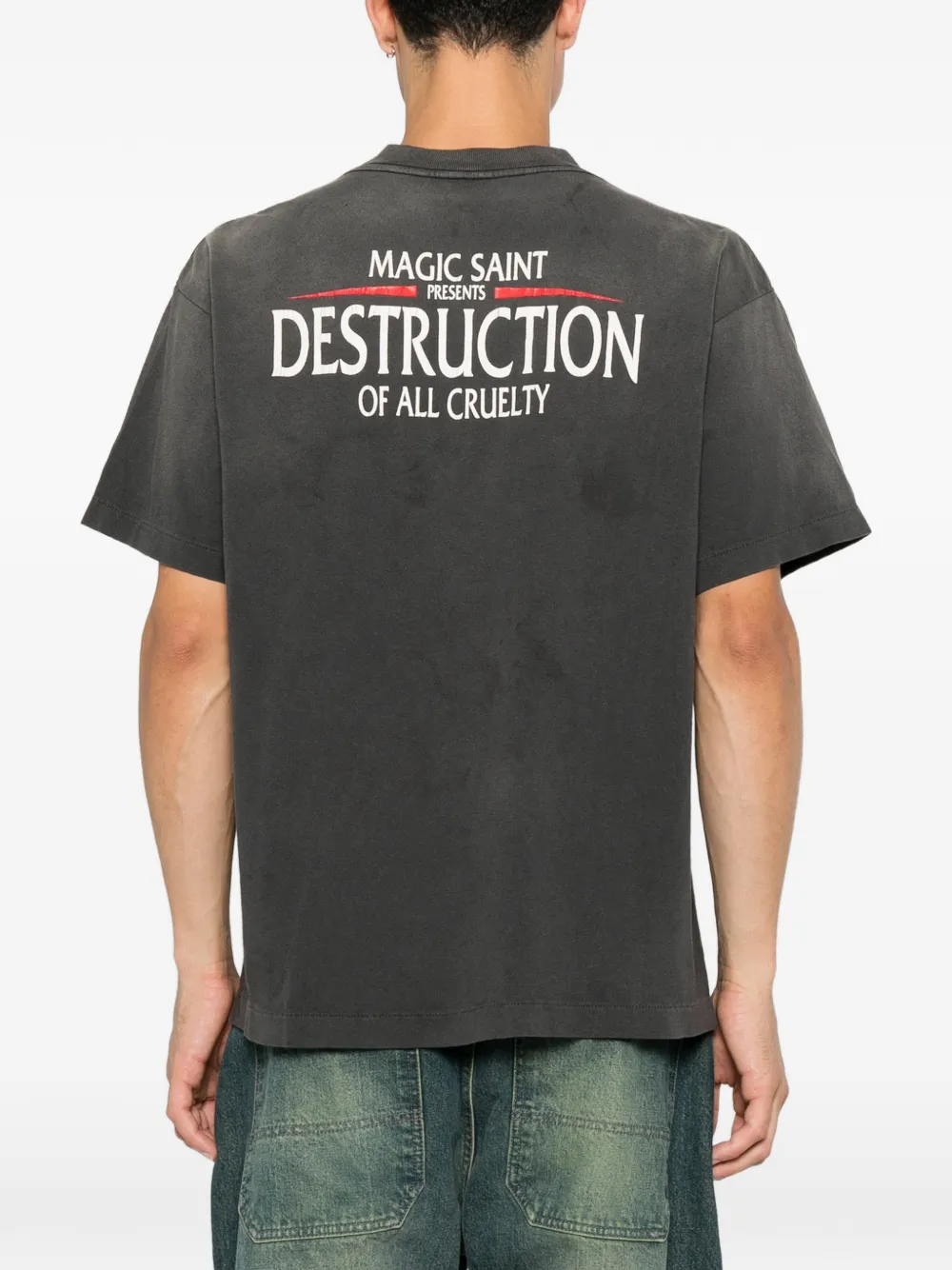 SAINT MXXXXXX T-shirt met grafische print Grijs