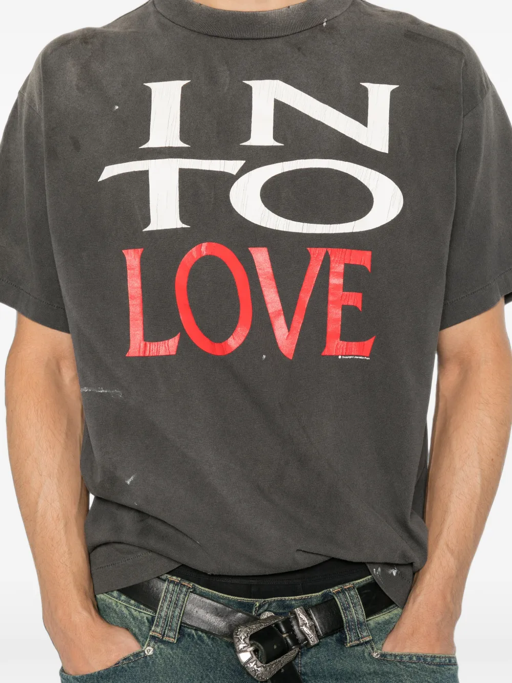 SAINT MXXXXXX T-shirt met grafische print Grijs