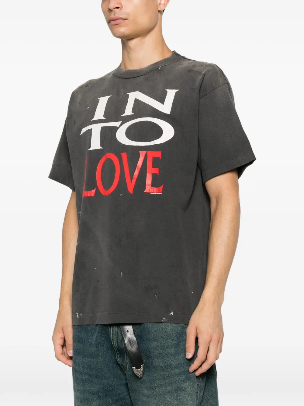 SAINT MXXXXXX T-shirt met grafische print Grijs