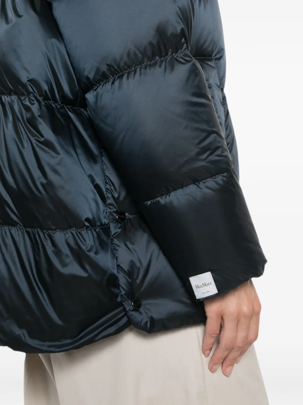 Max Mara The Cube donsjack met capuchon Blauw