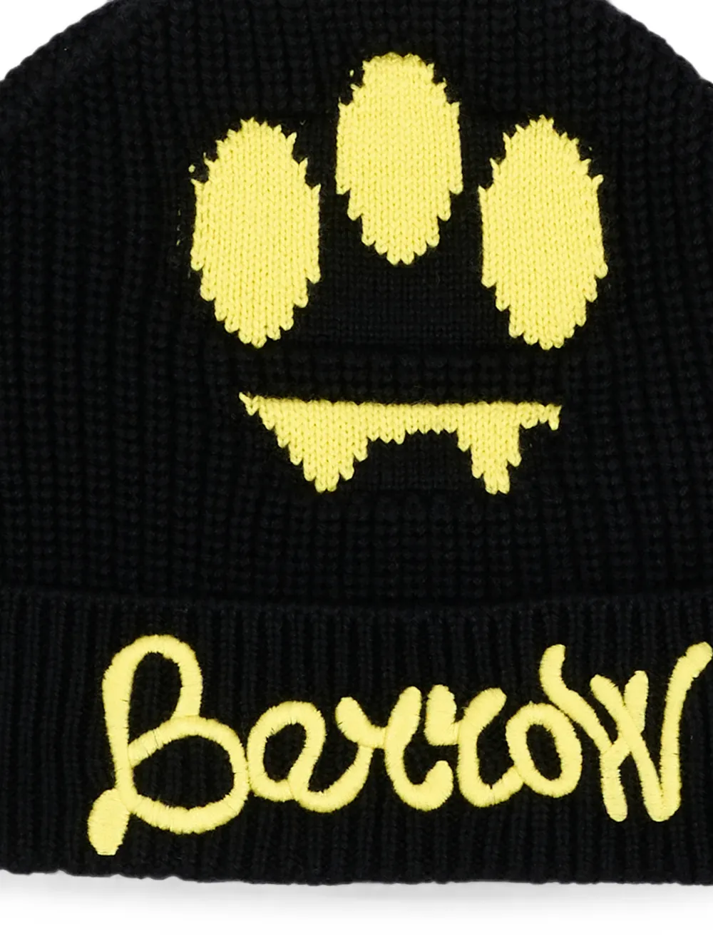 Barrow kids Intarsiagebreide muts met geborduurd logo Zwart