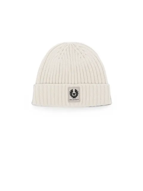 Belstaff ribbed-knit Phoenix patch beanie hat