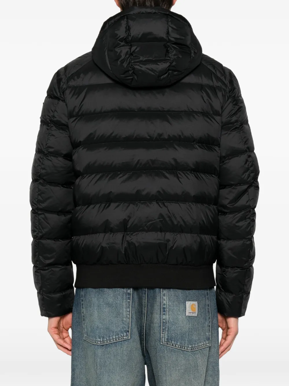 Belstaff Compact gewatteerd jack met capuchon Zwart