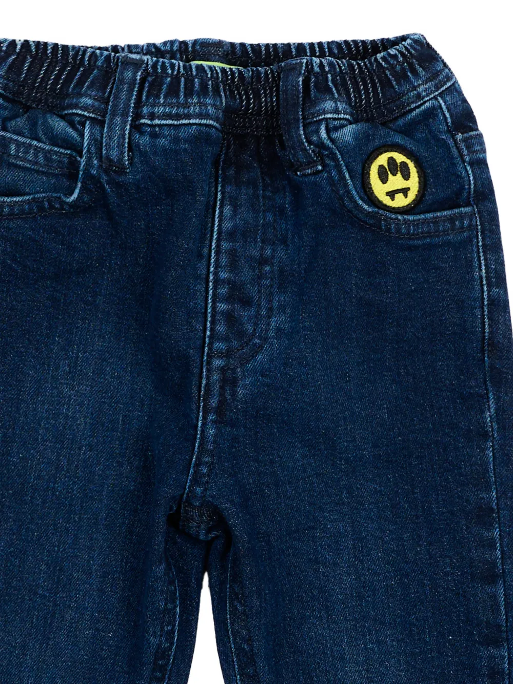 Barrow kids Jeans met elastische taille en logo-patch Blauw
