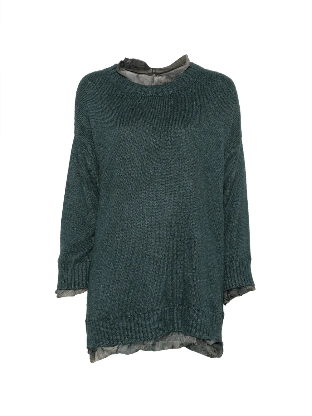 Masnada layered-effect ribbed-trim sweater