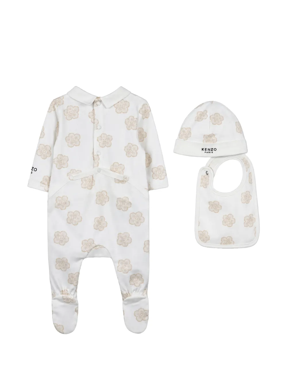 Kenzo Kids Babypakje met Boke Flower-print (set van drie) Wit
