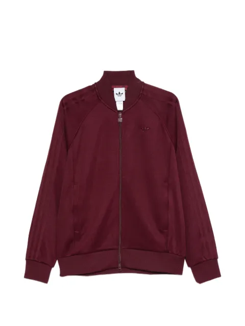 adidas logo-embroidered zip-up sweater