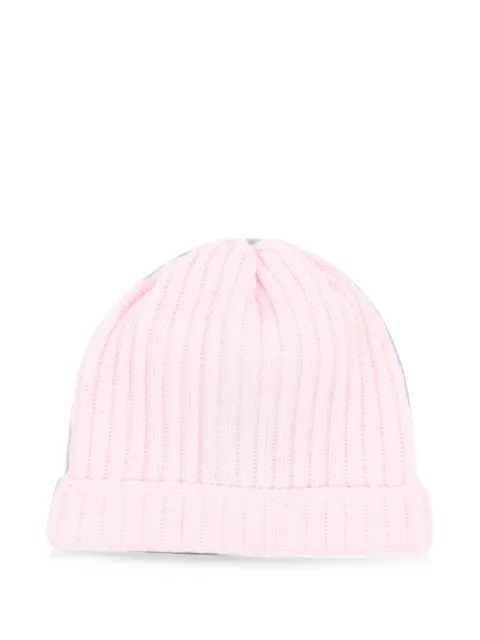 Little Bear ribbed-knit wool beanie hat