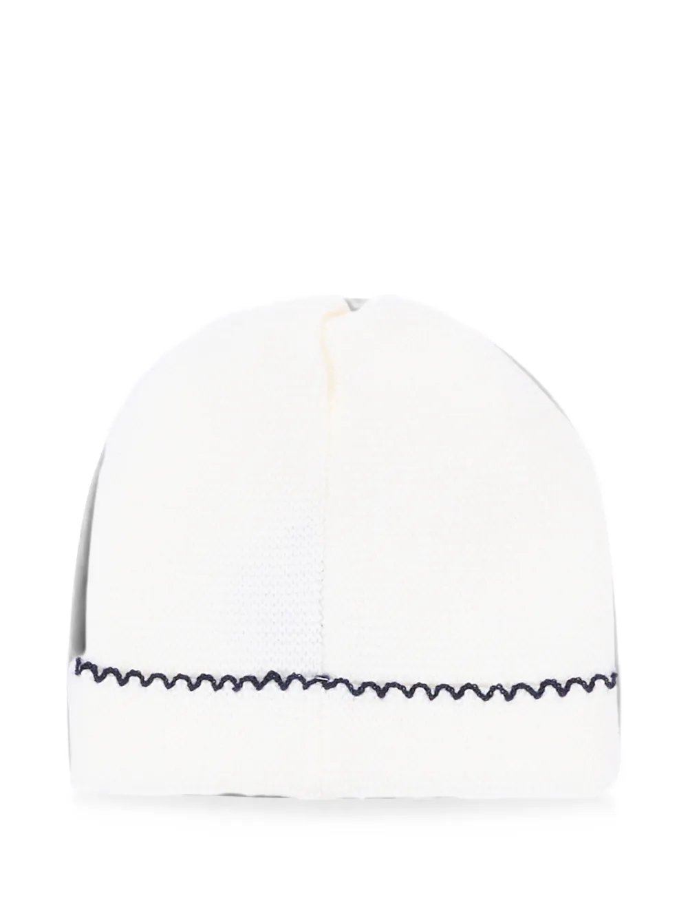 Little Bear Muts van scheerwol met zigzag-stiksel Wit