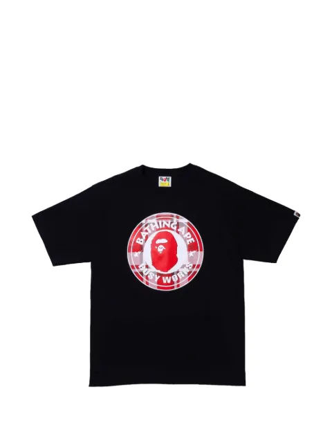 A BATHING APE® Check Gift Busy Works T-shirt