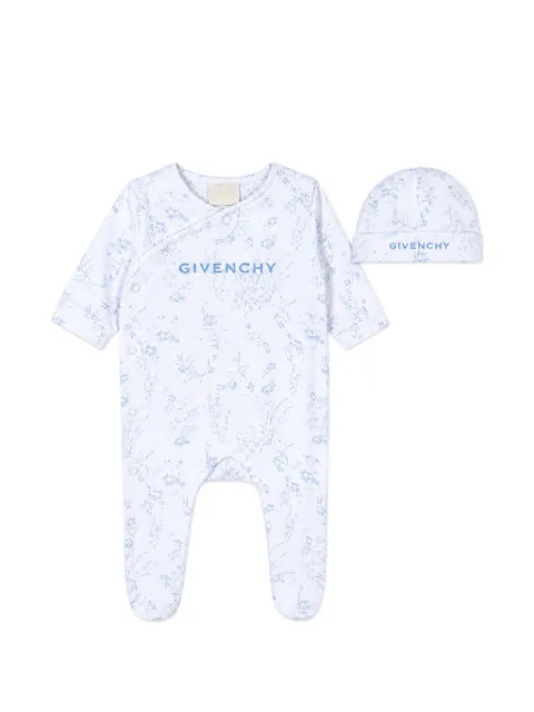 Givenchy Kids Set neonato a fiori con logo