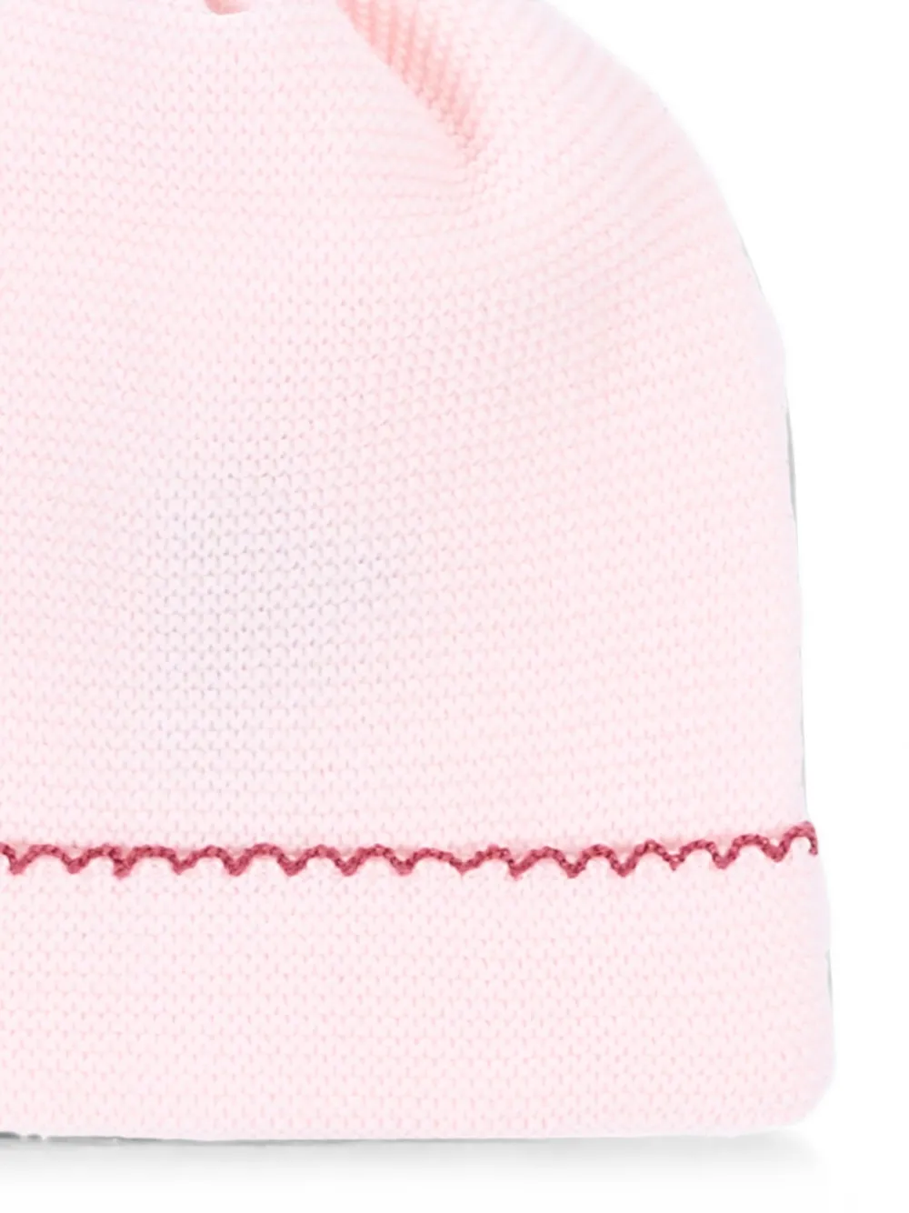 Little Bear Gebreide muts met borduurwerk Roze