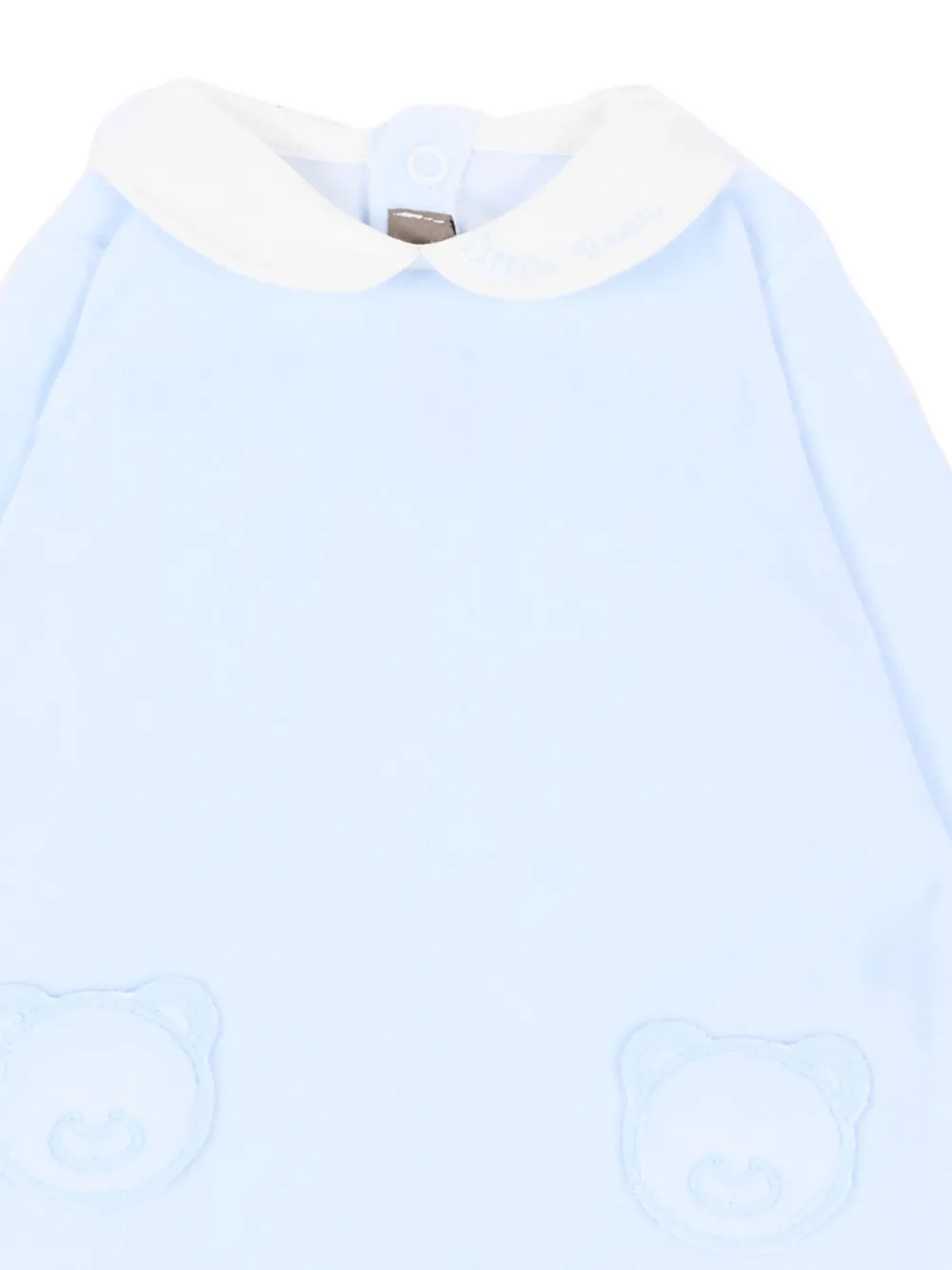 Little Bear Pyjama met Peter Pan-kraag en beer-patch Blauw