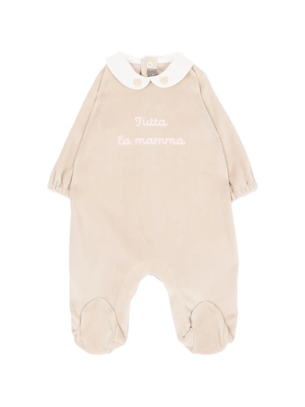 Little Bear embroidered Peter Pan collar pajamas - Toni neutri