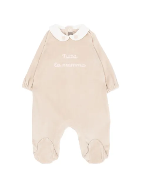 Little Bear embroidered Peter Pan collar pajamas