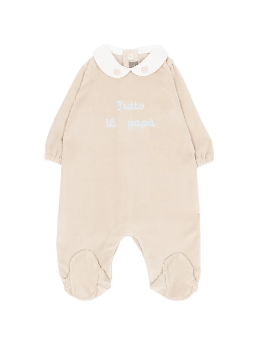 Little Bear embroidered Peter Pan collar pajamas - Toni neutri