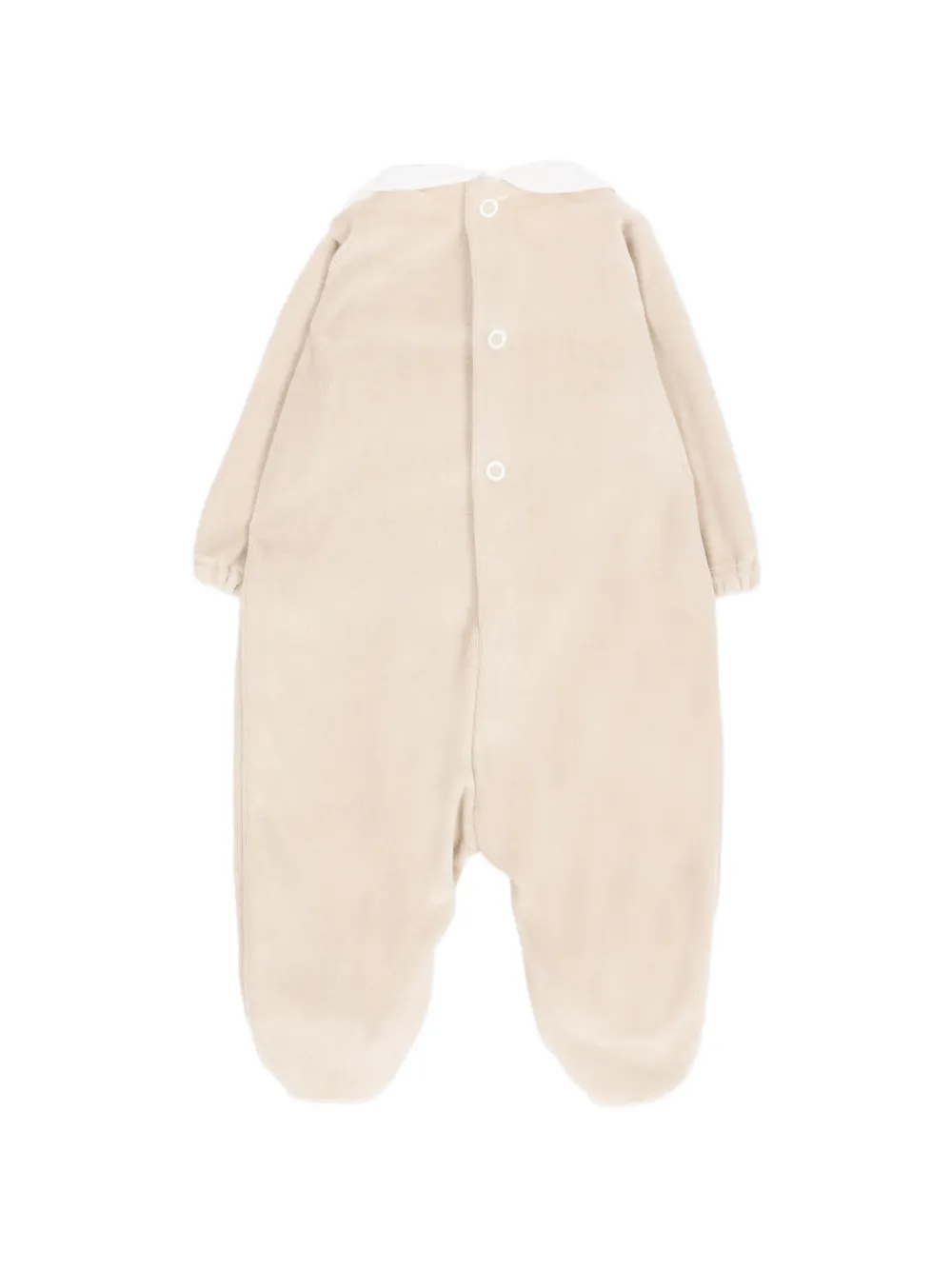 Little Bear Pyjama met Peter Pan kraag en borduurwerk Beige