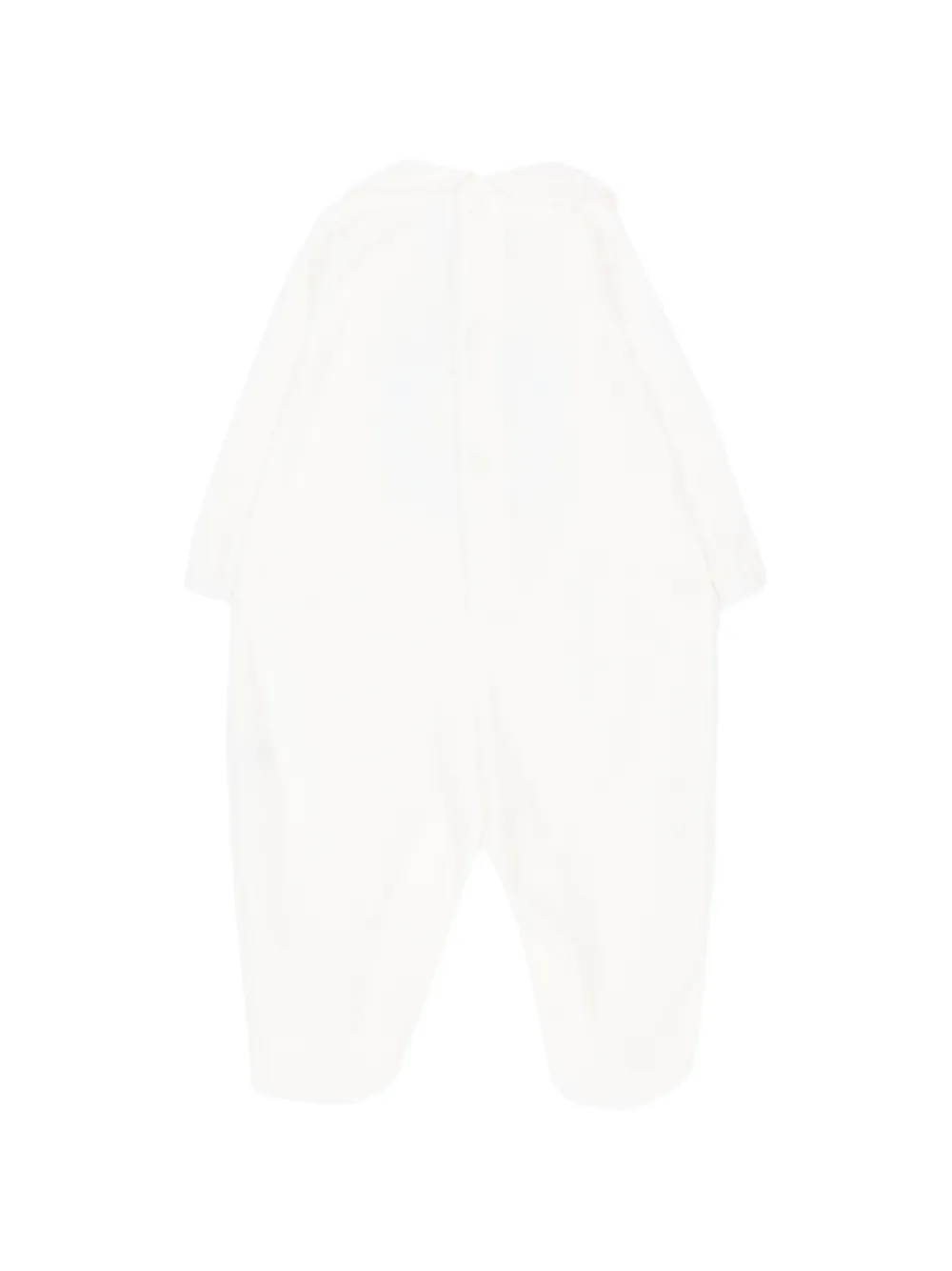 Little Bear Pyjama met Peter Pan-kraag en geborduurde beer Wit